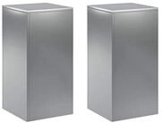 vidaXL Blumenst&auml;nder Pflanzenst&auml;nder 2 pcs Silber 30 x 30 x 60 cm Edelstahl...