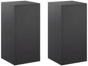 vidaXL Blumenst&auml;nder Pflanzenst&auml;nder 2 pcs Schwarz 30 x 30 x 60 cm Stahl (2...