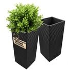 BigDean Blumentopf in Rattan-Optik Pflanzk&uuml;bel mit Einsatz (St&uuml;ck, 2 St.,