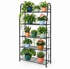 relaxdays Pflanzentreppe Blumenregal Metall mit mehreren Ablagen (1 St),...