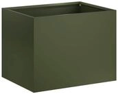 vidaXL Blumentopf Garten-Pflanzgef&auml;&szlig; Olivgr&uuml;n 40 x 30 x 30 cm Kaltgewalzter...