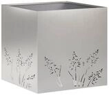 vidaXL Blumentopf Garten-Pflanzgef&auml;&szlig; Silber 50 x 50 x 49 cm Edelstahl (1 St)
