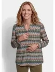 GOLDNER Druckbluse Kurzgr&ouml;&szlig;e: Feminine Bluse im Country-Stil Flie&szlig;ende