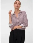 Vero Moda Hemdbluse VMBUMPY L/S SHIRT NEW WVN GA NOOS Viskose, regular fit rot M (38)