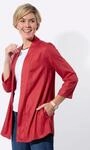 Blusenjacke CLASSIC BASICS, Damen, Gr. 38, erdbeere, 100% Viskose, Jacken Blusenjacke