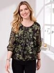 Sieh an! Klassische Bluse Schlupfbluse 3/4-Arm