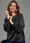 Schlupfbluse LAURA SCOTT, Damen, Gr. 40, schwarz, Web, Obermaterial: 100% Polyester,