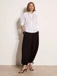Apricot Klassische Bluse Tailliertes gestreiftes Baumwollhemd mit Brustabn&auml;hern