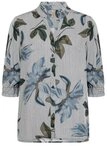 soyaconcept Kurzarmbluse - SC-GINA 1 - Hemdbluse Damen mit Blumenmuster - Bluse Damen