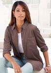 LASCANA Hemdbluse aus Velourlederimitat Bluse in Velourslederoptik,...