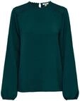 Shirtbluse ONLY "ONLKATCHA LIFE LS O-NECK LACE TOP CS WVN", Damen, Gr. XS, gr&uuml;n
