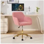 OKWISH B&uuml;rostuhl Chefsessel (mit goldenen Beinen, f&uuml;r B&uuml;ro und Home Office),