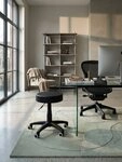 KADIMA DESIGN Arbeitshocker Hocker Design Arbeitshocker Kunstleder Schwarz...