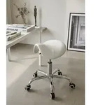 KADIMA DESIGN Arbeitshocker MENTON - Sattel-Hocker in Wei&szlig;, Arbeitshocker mit