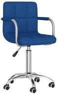 vidaXL B&uuml;rostuhl B&uuml;rostuhl Drehbar Blau Stoff (1 St)