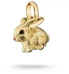 THOMAS SABO Kettenanh&auml;nger Vergoldeter Hasen Charm-Anh&auml;nger mit Emaille (Set)
