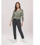 Betty Barclay Slim-fit-Jeans Damen mit Leoprint schwarz 36