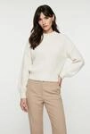Strickpullover HUGO "Slogerya", Damen, Gr. L, wei&szlig; (open wei&szlig; 110), Strick,