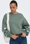 Sweatshirt ONLY "ONLMACY L/S O-NECK BOX CC SWT", Damen, Gr. M, gr&uuml;n (laurel wreath