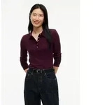 Tommy Hilfiger Poloshirt 5X2 RIB SLIM LS POLO Viskosemischung, slim fit, figurbetont,