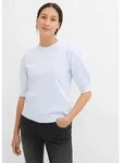 bonprix T-Shirt Oversize-Passform, dezente Puff&auml;rmel, Halbarm, aus reiner Baumwolle