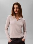 Calvin Klein Langarmshirt Kragen mit Knopfleiste, Regular Fit, kurze Form