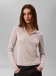 Langarmshirt CALVIN KLEIN JEANS, Damen, Gr. XXL, beige (ashes of roses), Jersey,