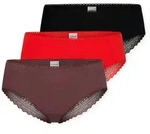 Schiesser Brasilslip Modern Multipacks (3er Pack) Spitzenb&auml;nder, Single-Jersey,
