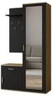 Masseno Garderobenschrank VENTO 100 x 180,5 cm Flurm&ouml;bel mit Spiegel und 1 T&uuml;r