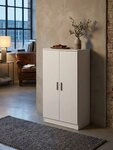 KADIMA DESIGN Schuhschrank Schuhschrank mit 2 T&uuml;ren Wei&szlig; 55x108x35 cm...