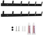 LuxusKollektion Wandgarderobe Garderobenhaken Hakenleiste Wand Schwarz 6 Haken...