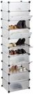relaxdays Schuhregal 10 Ebenen, 95-tlg., transparent