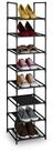 relaxdays Schuhregal schmal, 1-tlg., 8 Ebenen