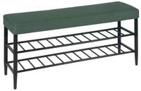 relaxdays Schuhbank mit 2 Schuhablagen (1-St), gr&uuml;n, 100 cm