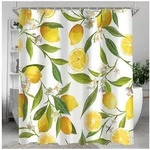 LuxusKollektion Duschvorhang Duschvorhang Zitrone Blatt Zitrone Blatt H200 x...