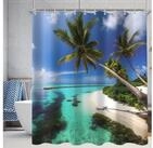 LuxusKollektion Duschvorhang Duschvorhang 180x200cm Strandbaum Strandbaum H200...