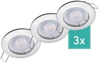 Oktaplex lighting LED Einbaustrahler Sedan Einbaustrahler Chromoptik 3-Stufen