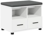 vidaXL Truhenbank vidaXL Flurbank Wei&szlig; 60 x 38 x 46 cm