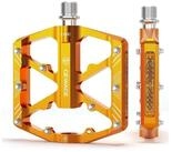 LuxusKollektion Plattformpedale Fahrradpedale Aluminium Gold Reflektoren