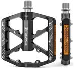 LuxusKollektion Plattformpedale Fahrradpedale Aluminium CNC Reflektoren schwarz