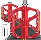 LuxusKollektion Plattformpedale Fahrradpedale Aluminium MTB Rot 3 Lager...