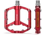 LuxusKollektion Plattformpedale Fahrradpedale Aluminium MTB Rot