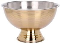 Excellent Houseware Schale Schale aus Edelstahl, &Oslash; 39,5 cm, golden, Edelstahl
