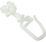 GARDINIA Gardinengleiter Drehgleiter f&uuml;r 6 mm Laufkanal mit Faltenlegehaken,