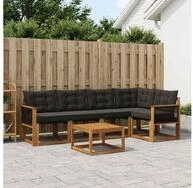 vidaXL Gartenlounge-Set vidaXL Outdoor-Sofagarnitur 6 stk. Nat&uuml;rlich und...