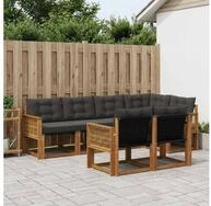 vidaXL Gartenlounge-Set vidaXL Outdoor-Sofagarnitur 7 stk. Nat&uuml;rlich und...