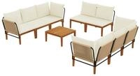 vidaXL Sofaelement 9 stk. Massives nholz & Seil Natur (9 St)