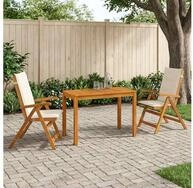 vidaXL Gartenlounge-Set vidaXL Garten Essgruppe Natur Massivholz Akazie
