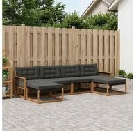 vidaXL Gartenlounge-Set vidaXL Outdoor-Sofagarnitur 6 stk. Nat&uuml;rlich und...