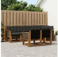 vidaXL Gartenlounge-Set vidaXL Outdoor-Sofagarnitur 7 stk. Nat&uuml;rlich und...